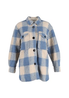 Isabel Marant Étoile Harveli Checkered Jacket in Blue Polyester