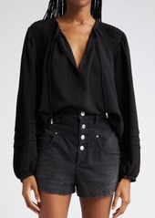 Isabel Marant Étoile Lamaya Smocked Shoulder Top