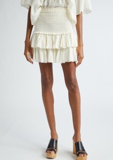 Isabel Marant Étoile Naomi Tiered Cotton Blend Miniskirt