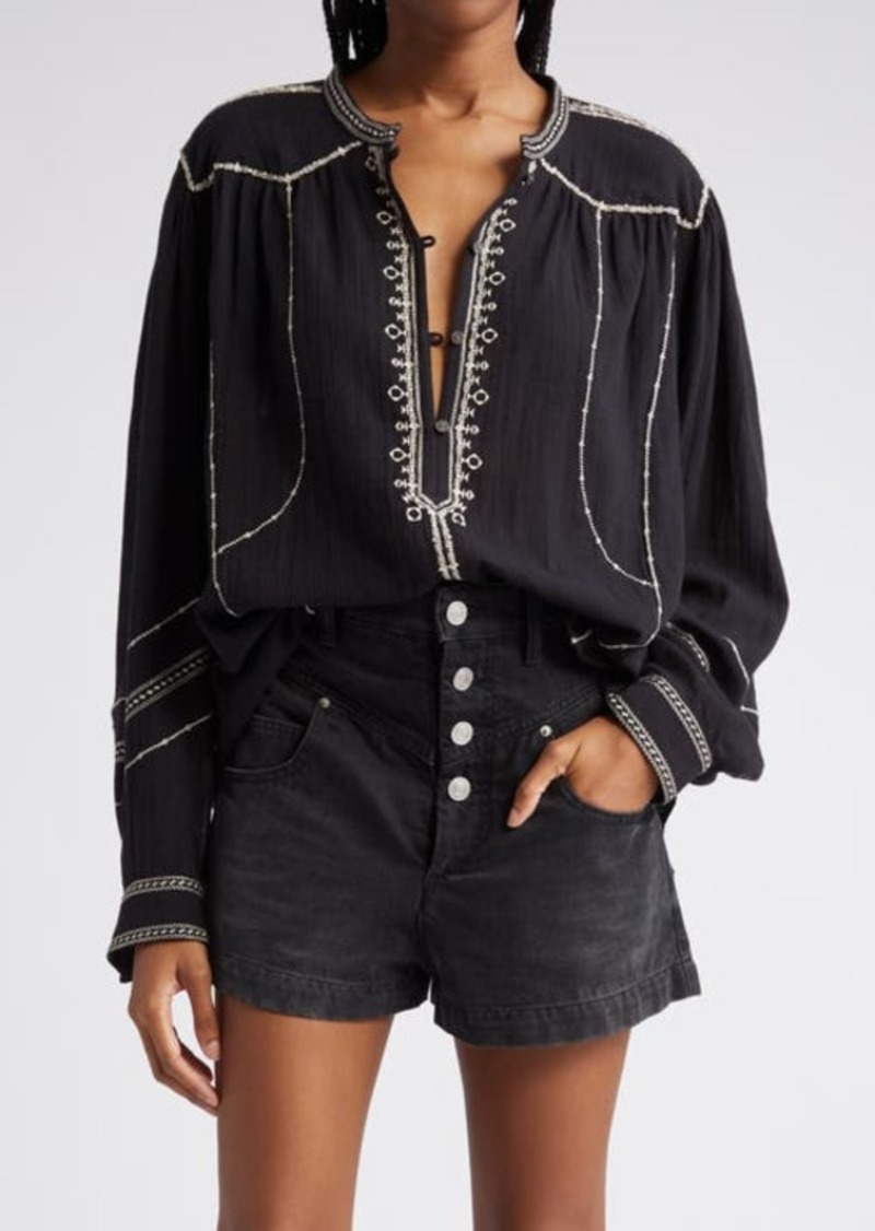 Isabel Marant Étoile Pelson Embroidered Top