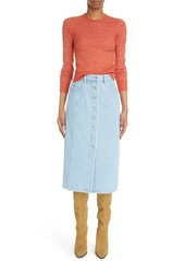 Isabel Marant Étoile Vandy Button Front Denim Skirt