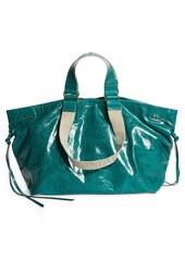 Isabel Marant Wardy New Crinkle Leather Tote in Green at Nordstrom