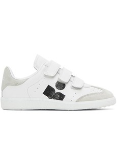 Isabel Marant White & Gray Beth Sneakers