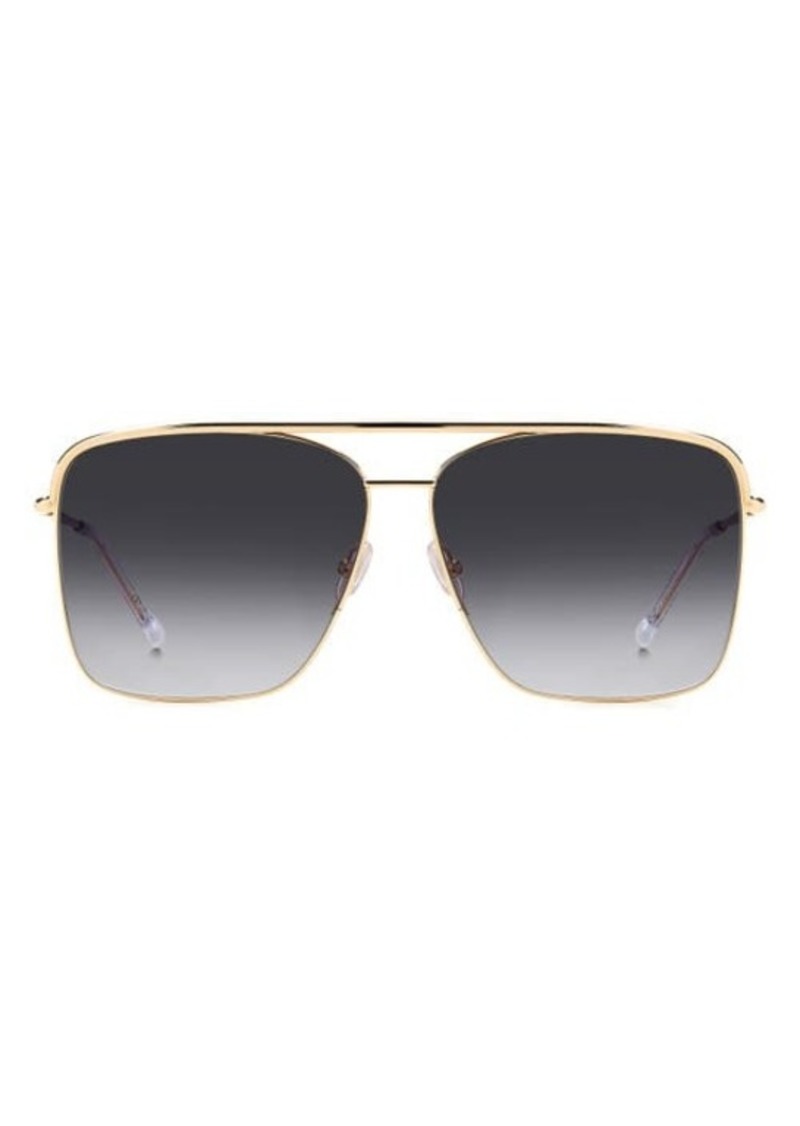 Isabel Marant Wild Metal 62mm Gradient Oversize Rectangular Sunglasses