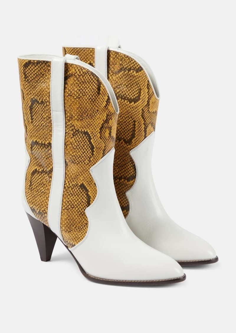 Isabel Marant Witney snake-effect leather ankle boots