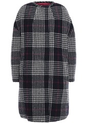 Isabel Marant Woman Harrison Reversible Prince Of Wales Checked Wool And Quilted Shell Coat Midnight Blue