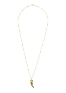 Isabel Marant Woman's Long Metal Necklace with Gold colored Horn Pendant