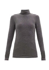 Isabel Marant Woyela roll-neck Lurex-jersey long-sleeved top