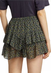 Isabel Marant Jocadia Floral Ruffled Miniskirt