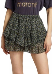 Isabel Marant Jocadia Floral Ruffled Miniskirt