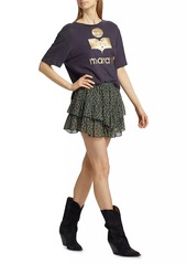 Isabel Marant Jocadia Floral Ruffled Miniskirt