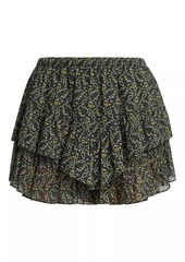 Isabel Marant Jocadia Floral Ruffled Miniskirt