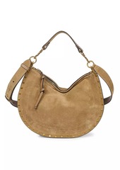 Isabel Marant Oskan Soft Zipped Suede Shoulder Bag