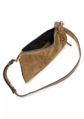 Isabel Marant Oskan Soft Zipped Suede Shoulder Bag