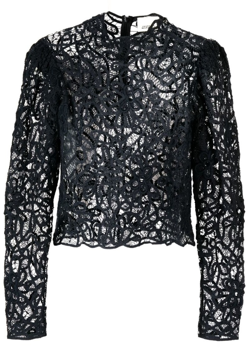 Isabel Marant Neline lace long-sleeve top