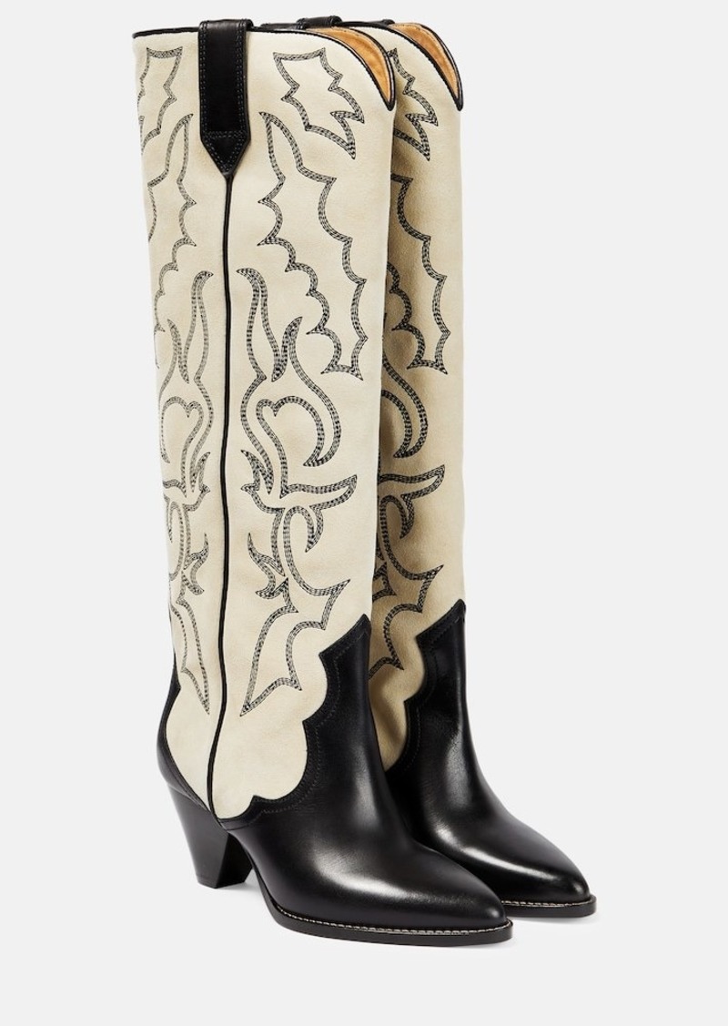 Isabel Marant Leila leather and suede cowboy boots