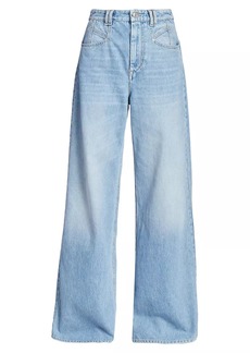 Isabel Marant Lemony High-Rise Wide-Leg Jeans