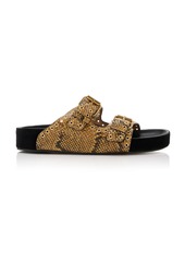 Isabel Marant Lennyo Snake-Effect Sandals - Python - FR 37 - Moda Operandi