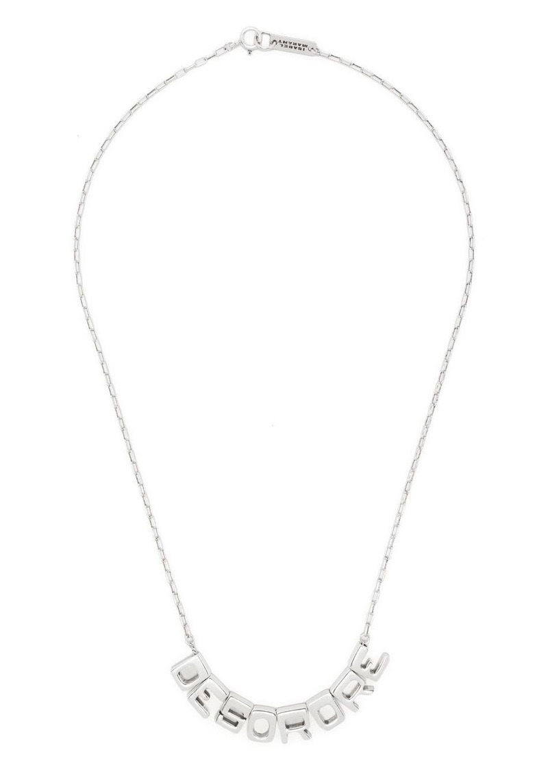 Isabel Marant letter-charm necklace