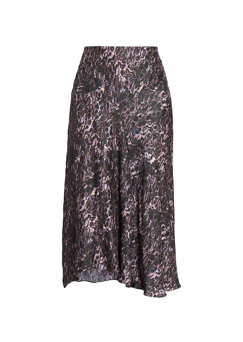 Isabel Marant Lisanne Animal-Print Midi-Skirt