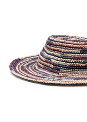 Isabel Marant logo-patch woven raffia sun hat