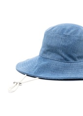 Isabel Marant logo-print denim sun hat