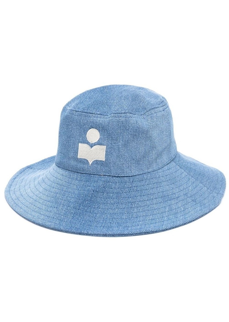 Isabel Marant logo-print denim sun hat