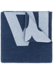 Isabel Marant logo print knitted scarf