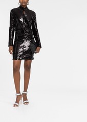 Isabel Marant long-sleeve sequin-embellished dress