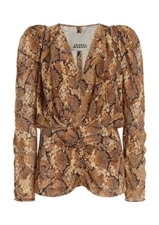 Isabel Marant Marlin Printed Silk-Blend Top - Print - FR 34 - Moda Operandi