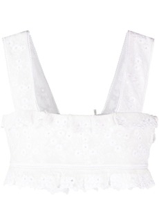Isabel Marant Mecelia broderie anglais cropped top