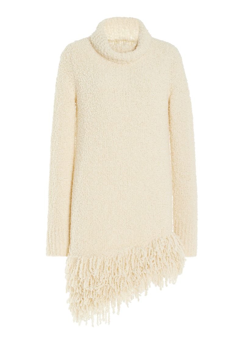 Isabel Marant Meloe Fringed Wool-Blend Mini Dress - White - FR 40 - Moda Operandi