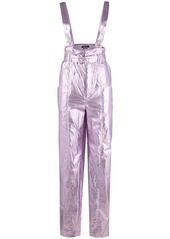 Isabel Marant metallic-effect high-waisted trousers