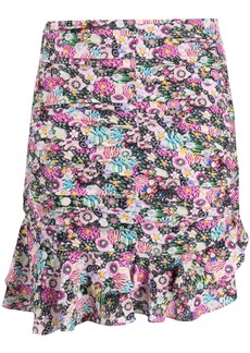 Isabel Marant Milendi floral-print ruched mini skirt