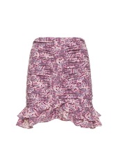 Isabel Marant Milendi Printed Stretch Silk Mini Skirt