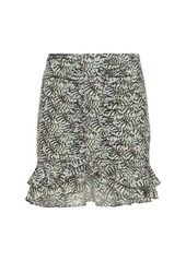 Isabel Marant Milendi Printed Stretch Silk Mini Skirt