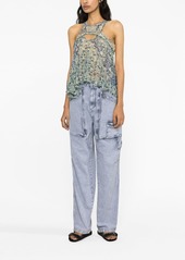 Isabel Marant mix-print draped tank top