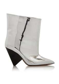 Isabel Marant Miyako Mirrored-Leather Ankle Boots - Silver - FR 38 - Moda Operandi