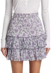 Isabel Marant Naomi Floral Cotton Miniskirt