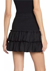 Isabel Marant Naomi Smocked Ruffled Miniskirt