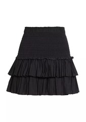 Isabel Marant Naomi Smocked Ruffled Miniskirt