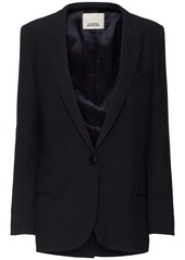 Isabel Marant Omelia Pinstriped Crepe Blazer