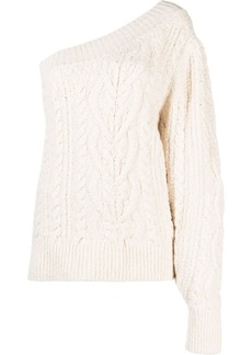 Isabel Marant one-shoulder cable-knit jumper