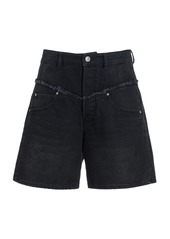 Isabel Marant Oreta High-Waisted Denim Shorts - Black - FR 36 - Moda Operandi