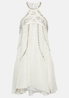 Isabel Marant Orfra embellished silk-blend minidress
