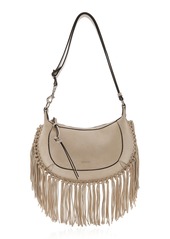 Isabel Marant Oskan Moon Fringed Leather Shoulder Bag - White - OS - Moda Operandi