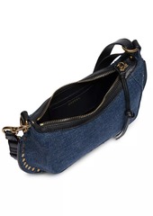 Isabel Marant Oskan Moon Studded Denim Shoulder Bag