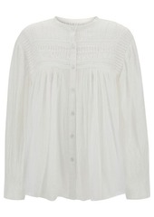 Isabel Marant 'Plalia' White Shirt with Embroideries in Cotton Woman