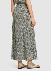 Isabel Marant Sakura Printed Silk Midi Skirt