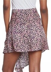 Isabel Marant Selena Abstract Silk-Blend Miniskirt